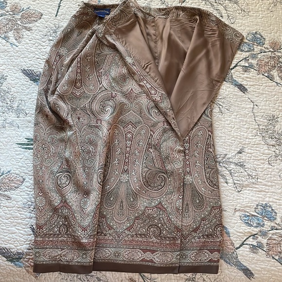 VTG Silk Paisley Wrap Maxi Skirt by Charter Club - Picture 1 of 7